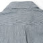 The back of the hickory striped denim work shirt.
