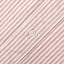 A red striped brushed oxford fabric placket, with a white button.