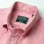 A close-up of the button down collar.