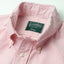 A close-up of the button down collar.
