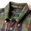 A close-up of the button down collar.