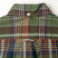 The back of the Brown Archive Indian Madras with a button on the back of the collar and the locker loop on the back.