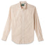 The Orange Striped Japanese  poplin shirt made from Japanese cotton features crisp breathable fabric with barrel cuffs, a chest pocket, and white buttons.