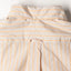 The back of the Orange Striped Japanese Poplin shirt with a locker loop and back button on the collar.