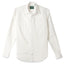 The American Poplin shirt a white poplin shirt with asymmetrical button closure pockets and a button up collar with a stitched placket and made from 4.5 oz cotton.