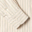 The sleeve on the Tan Striped Japanese Oxford.