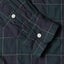 The Sleeve on the Navy Checked Organic Cotton shirt.