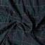 The texture of the fabric on the Navy Checked Organic Cotton shirt.
