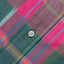 The stitched placket with a white button.