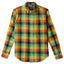 The Checker Archive Madras
 with a lined placket and white buttons and a front pocket.