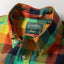 A close-up of the button down collar.