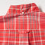 The back of the Jamaican Bandana Madras with a locker loop and a button on the back of the collar.