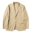 The Khaki Twill Simple Jacket made from a UK cotton drill fabric. Unlined, unstructured, and made in the USA.