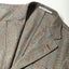 The lapel of the Grey Glen Plaid Simple Jacket with Made in the USA tag.