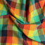 The texture of the fabric on the Nicholas Daley Checkered Madras Western shirt.