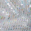 A close-up of the Sequins on the fabric.