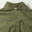 The back of the Olive Dobby Dot
 shirt with a locker loop and a white chalk button on the back of the collar.
