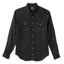 Charcoal Albini Linen Flannel sport shirt features soft Italian linen flannel, button-down collar, lined cuffs, chest pocket, and versatile construction.
