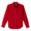 Red 16-Wale Corduroy sport shirt in cotton features fine-wale corduroy fabric, button-down collar, lined cuffs, chest pocket, and durable construction.