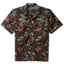 The Brown Hawaiian Print Camp Shirt, made from a lightweight cotton broadcloth and features a top button loop and French front with side vents at the hem.