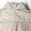 The back of the Grey Striped Japanese Poplin shirt with a locker loop and back button on the collar.