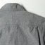 The back of the Grey Nepped Silk shirt showing off the raw silk and the texture of the fabric.