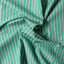 The texture on the Green Striped Japanese Poplin.