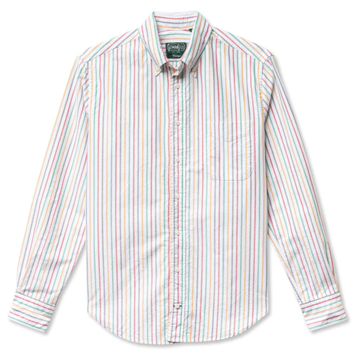 The Rasta Spring Oxford, with a front pocket and button down collar and a lined placket.