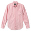 The Red Oxford, with a front pocket and a button down collar and a lined placket with white buttons.