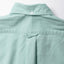 Back view of the Teal Brushed Chambray sport shirt featuring its classic shirting construction, center back pleat, and brushed chambray fabric.