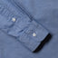 Close-up of the Blue Brushed Chambray sport shirt's lined cuff and buttons, showcasing its soft brushed chambray fabric.