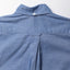 Back view of the Blue Brushed Chambray sport shirt featuring its classic shirting construction, center back pleat, and brushed chambray fabric.