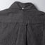 Back view of the Charcoal Silk Denim sport shirt featuring its classic shirting construction, center back pleat, and charcoal silk denim fabric.
