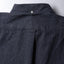 Back view of the Indigo Silk Denim sport shirt featuring its classic shirting construction, center back pleat, and indigo silk denim fabric.
