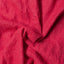 Close-up of the Red Albini Linen Flannel sport shirt's Italian linen flannel fabric, showcasing its soft texture and rich red color.