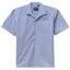 The Blue Stripe Seersucker Camp Shirt crafted from lightweight 3.5oz cotton seersucker. Featuring a muted tonal stripe and relaxed camp silhouette, perfect for warm-weather casual style. Made in the USA.