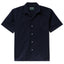 The Navy Overdye Seersucker Camp Shirt crafted from lightweight 3.5oz cotton seersucker. Featuring a tonal stripe and relaxed camp silhouette for breathable summer style. Made in the USA.