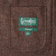 The inside pocket of the Brown Donegal bouclé Simple Jacket with the Gitman vintage logo.