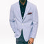 Blue Stripe Seersucker Simple Jacket