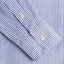 The sleeve on the Blue Stripe Seersucker shirt with two white buttons.