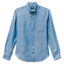 The Chambray Linen shirt crafted from breathable 100% linen woven with blue and white threads for a chambray-like texture. Lightweight, crisp, and versatile for warm-weather wear. Made in the USA.