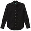 A long-sleeved, button-down black overdyed Oxford shirt with a chest pocket, flat collar, and barrel cuffs. Gitman Vintage, 100% cotton, made in the USA.