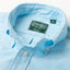 Teal button down oxford shirt, made in the USA, 100% cotton, white button, stitched placket. Gitman Vintage, collar.