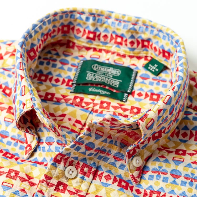 Alexander Girard Crimson & Ochre Woven Brocade