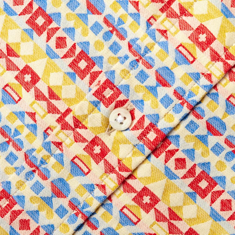 Alexander Girard Crimson & Ochre Woven Brocade