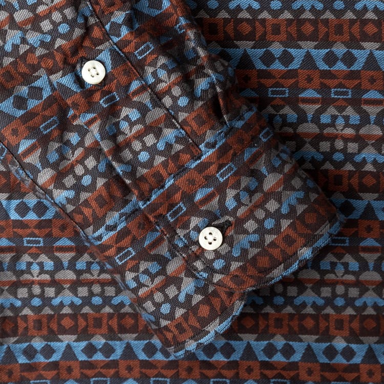 Alexander Girard Sepia & Silver Woven Brocade