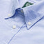 Blue button down oxford shirt, made in the USA, 100% cotton, white button, collar, Gitman Vintage.