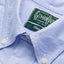 Blue button down oxford shirt, made in the USA, 100% cotton, white button, collar, Gitman Vintage.